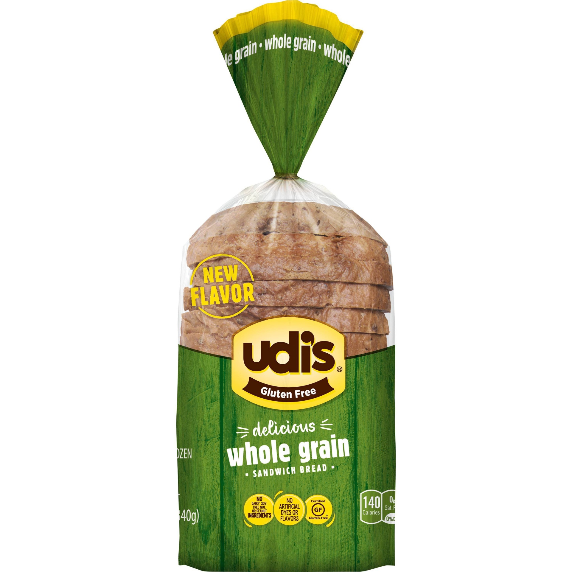 slide 1 of 8, Udi's Gluten Free Whole Grain Bread, 12 oz
