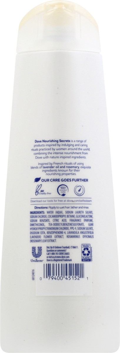 slide 7 of 10, Dove Volumizing Shampoo Lavender & Volume, 12 fl oz, 12 fl oz