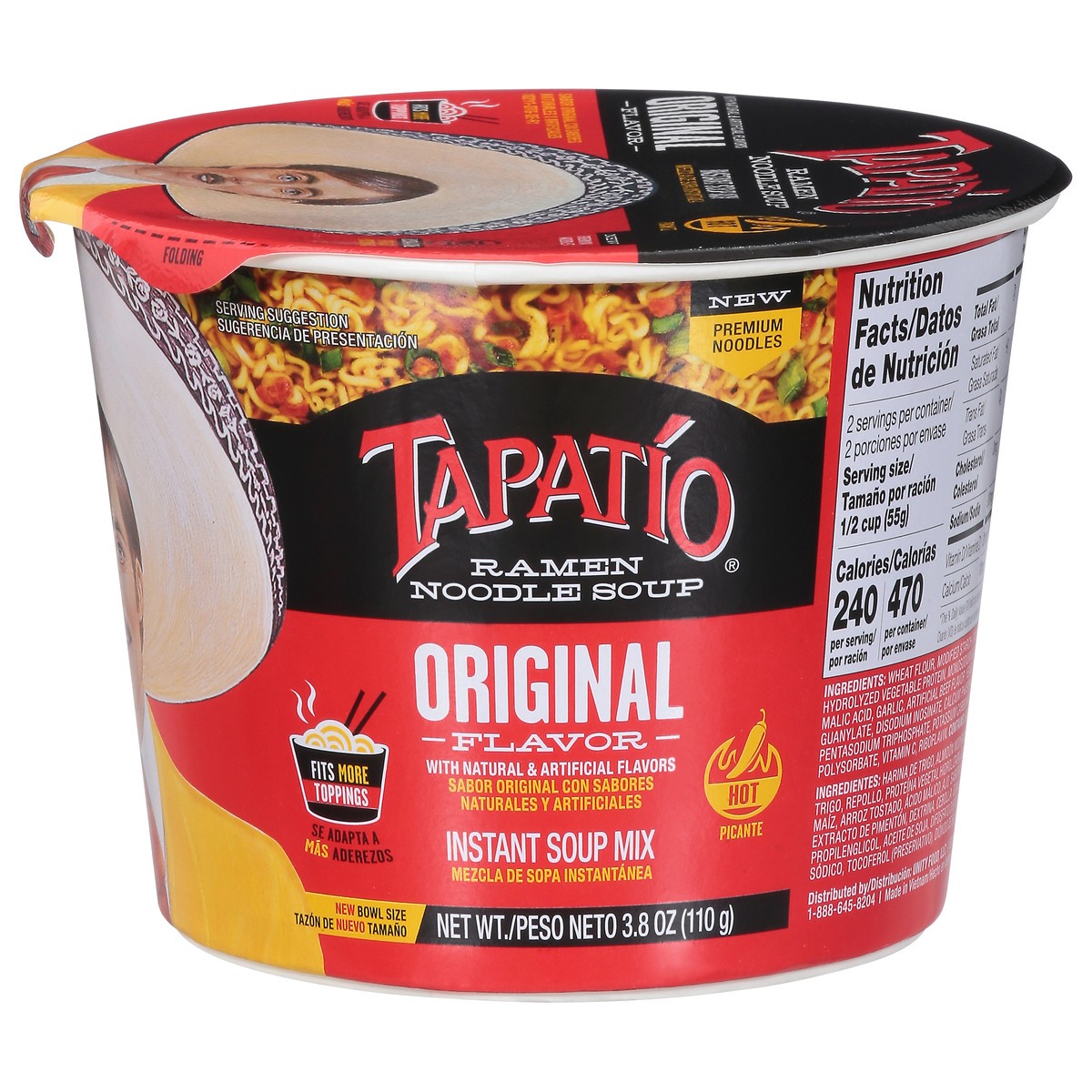 slide 1 of 11, Tapatio Original Flavor Ramen Noodle Soup 3.8 oz, 3.8 oz