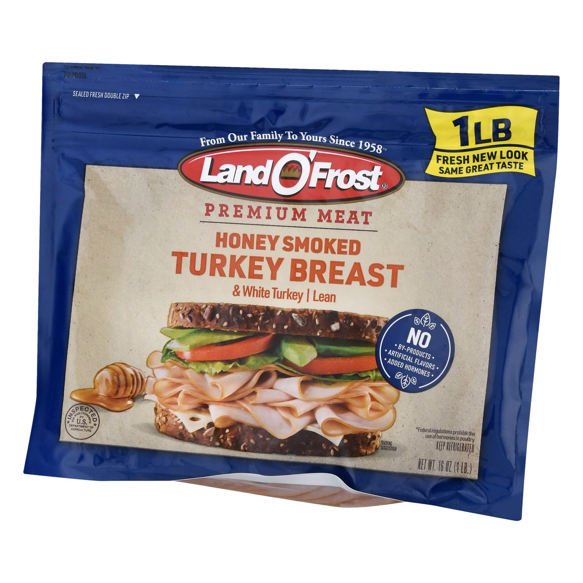 slide 2 of 9, Land O' Frost Premium Lunch Meat Honey Smoked Turkey Breast 1 lb, 16 oz