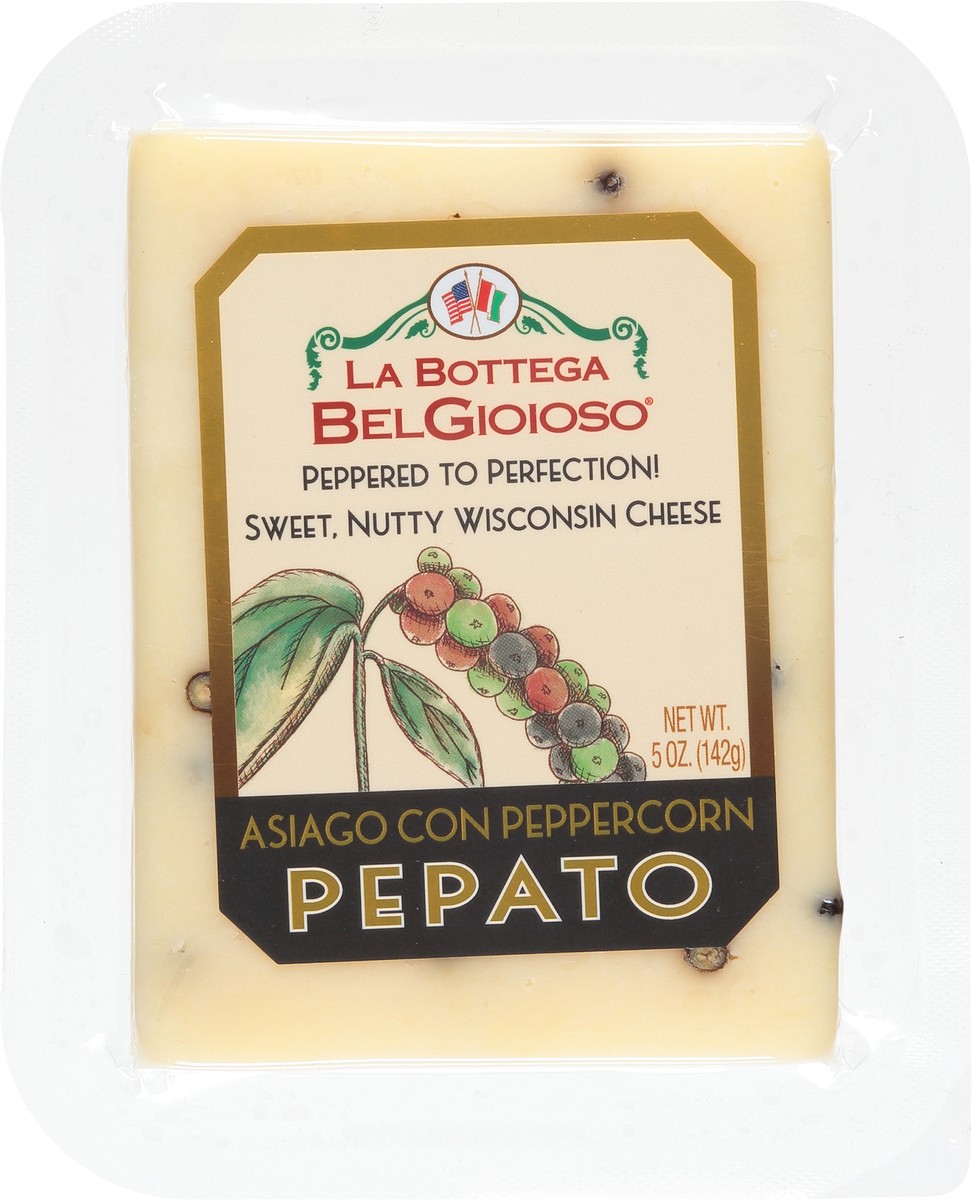 slide 13 of 14, BelGioioso Asiago Con Peppercorn Pepato Cheese 5 oz, 5 oz