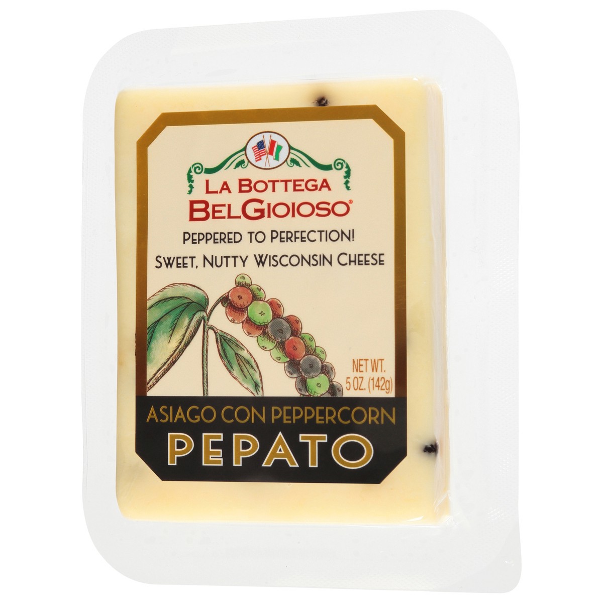 slide 10 of 14, BelGioioso Asiago Con Peppercorn Pepato Cheese 5 oz, 5 oz