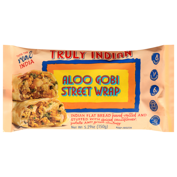 slide 1 of 1, Truly Indian Aloo Gobi Street Wrap 5.29 oz, 5.29 oz