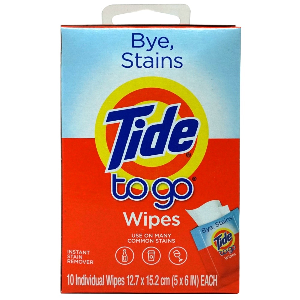 slide 1 of 1, Tide To Go Instant Stain Remover, Wipes, 10 ct