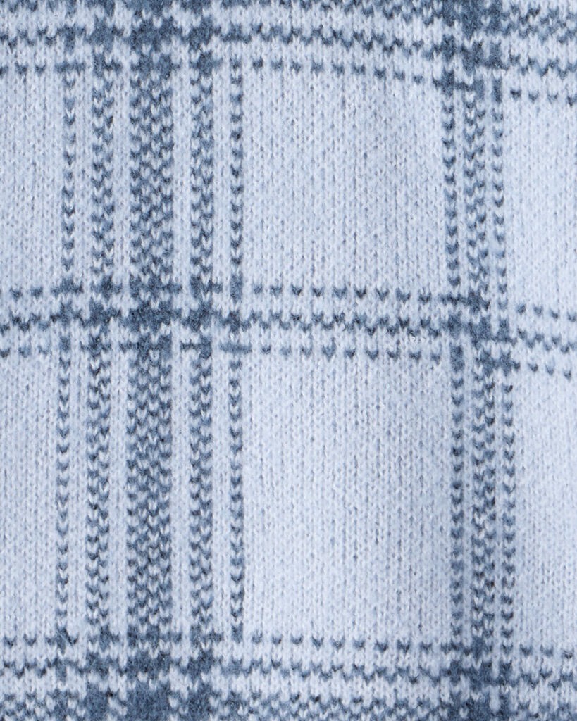 slide 2 of 2, Oshkosh Girls Plaid Sweater - Blue Blue 12, 1 ct