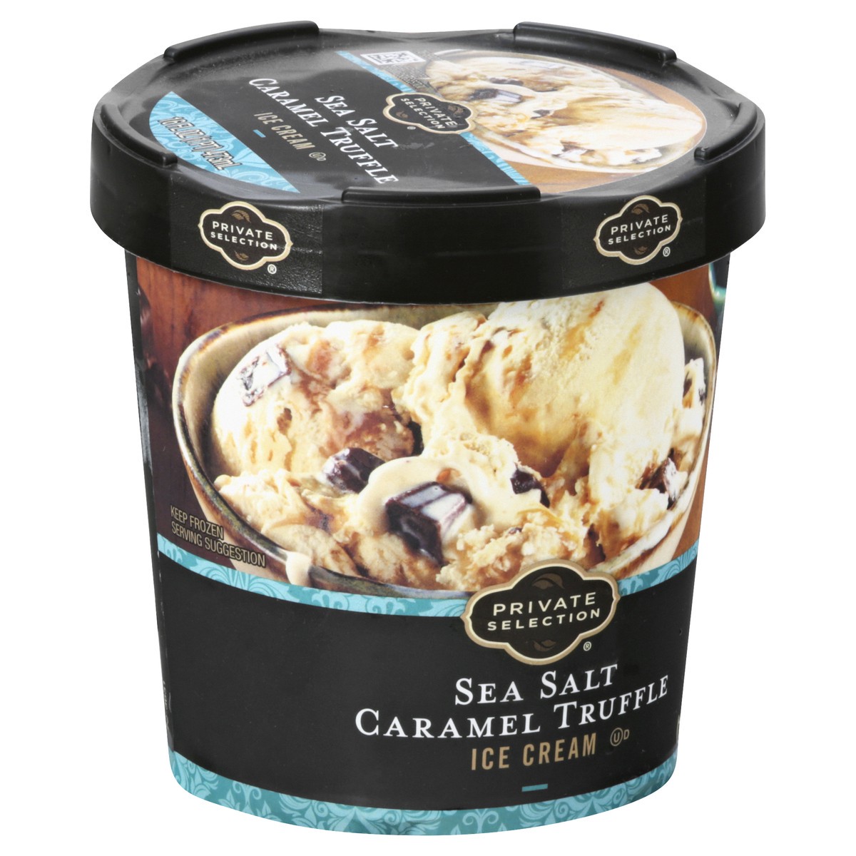 slide 10 of 12, Private Selection Sea Salt Caramel Truffle Ice Cream 16 oz, 16 oz