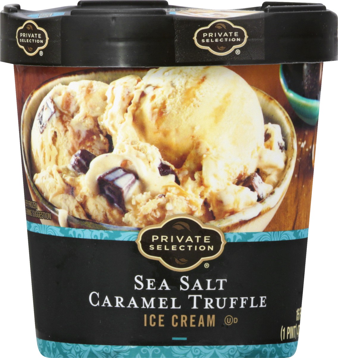 slide 11 of 12, Private Selection Sea Salt Caramel Truffle Ice Cream 16 oz, 16 oz