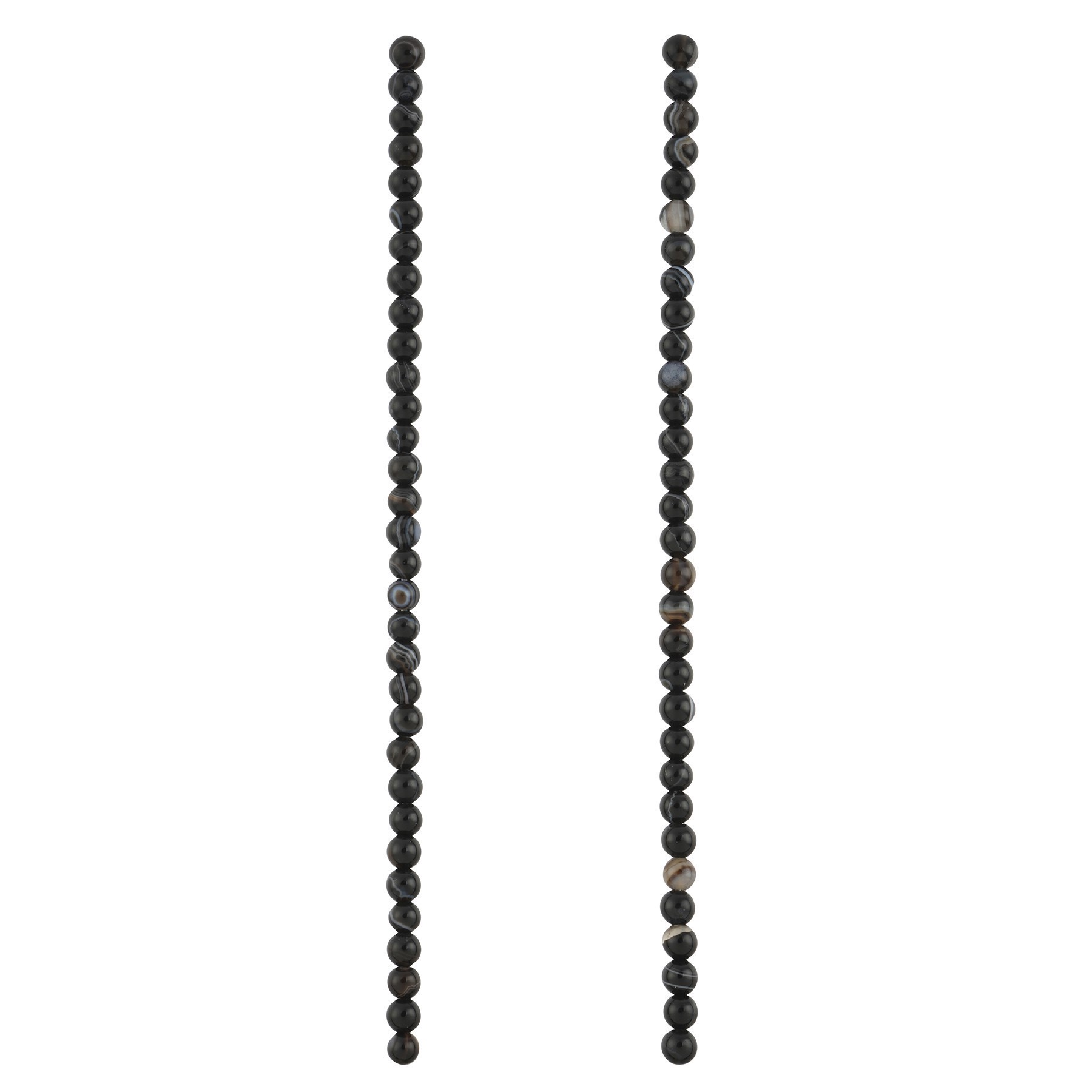 slide 3 of 3, Blue & Black Tuxedo Agate Round Beads, 4mm By Bead Landing, 4 mm