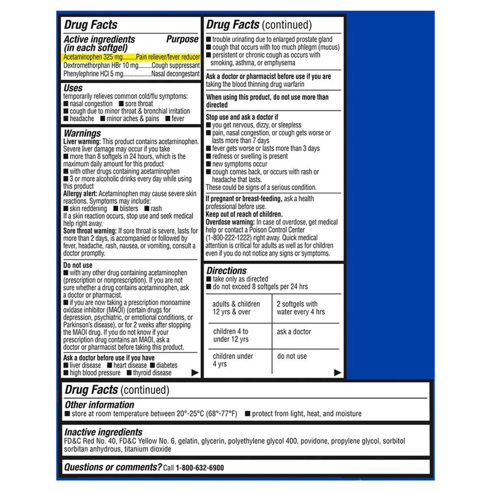 slide 3 of 4, Kroger® Multi-Symptom Cold and Flu DayTime Cold Medicine Softgels, 48 ct
