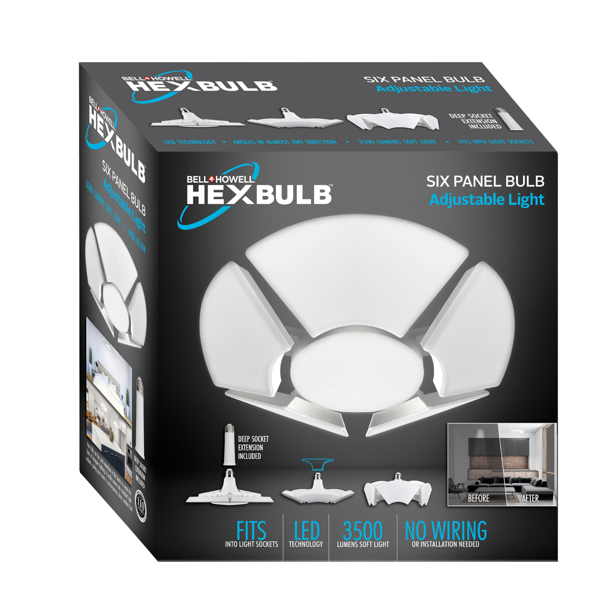 slide 1 of 1, Bell + Howell ASOTV Hex Bulb, 1 ct