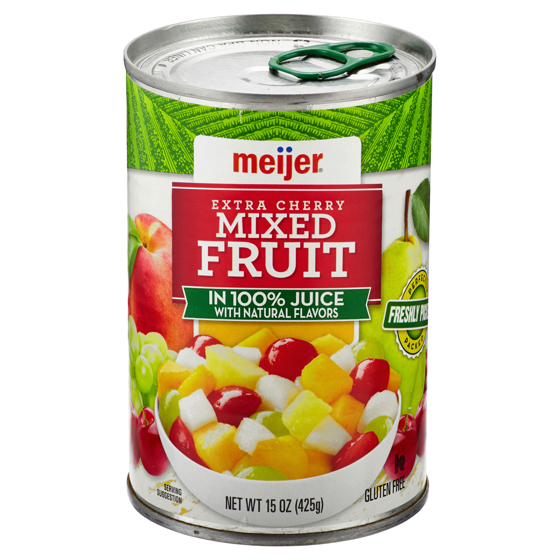 slide 1 of 2, Meijer Mixed Fruit with Extra Cherries in 100% Juice, 15 oz