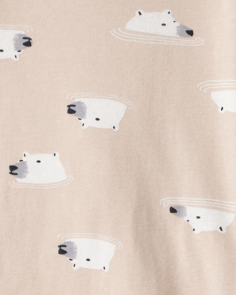 slide 3 of 3, Carter's Toddler Boy Penguin & Polar Bear 100% Cotton Loose Fit 4-Piece Pajamas - Grey Beige/Blue 2T, 4 pc