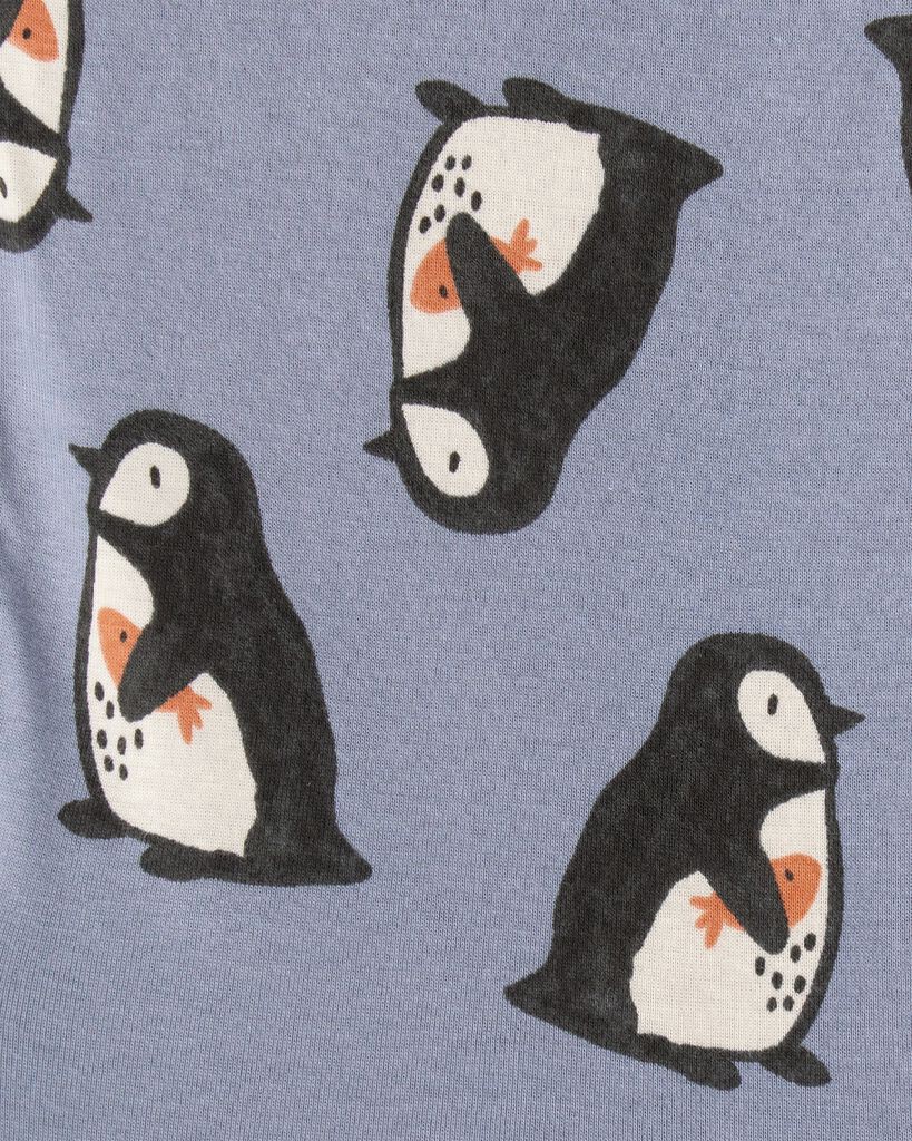 slide 2 of 3, Carter's Toddler Boy Penguin & Polar Bear 100% Cotton Loose Fit 4-Piece Pajamas - Grey Beige/Blue 2T, 4 pc