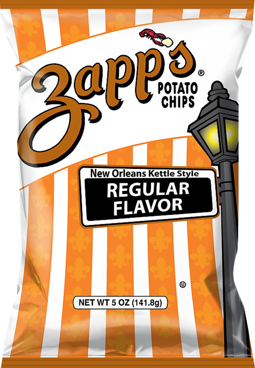 slide 3 of 10, Zapp's New Orleans Kettle Style Regular Flavor Potato Chips 5 oz, 5 oz