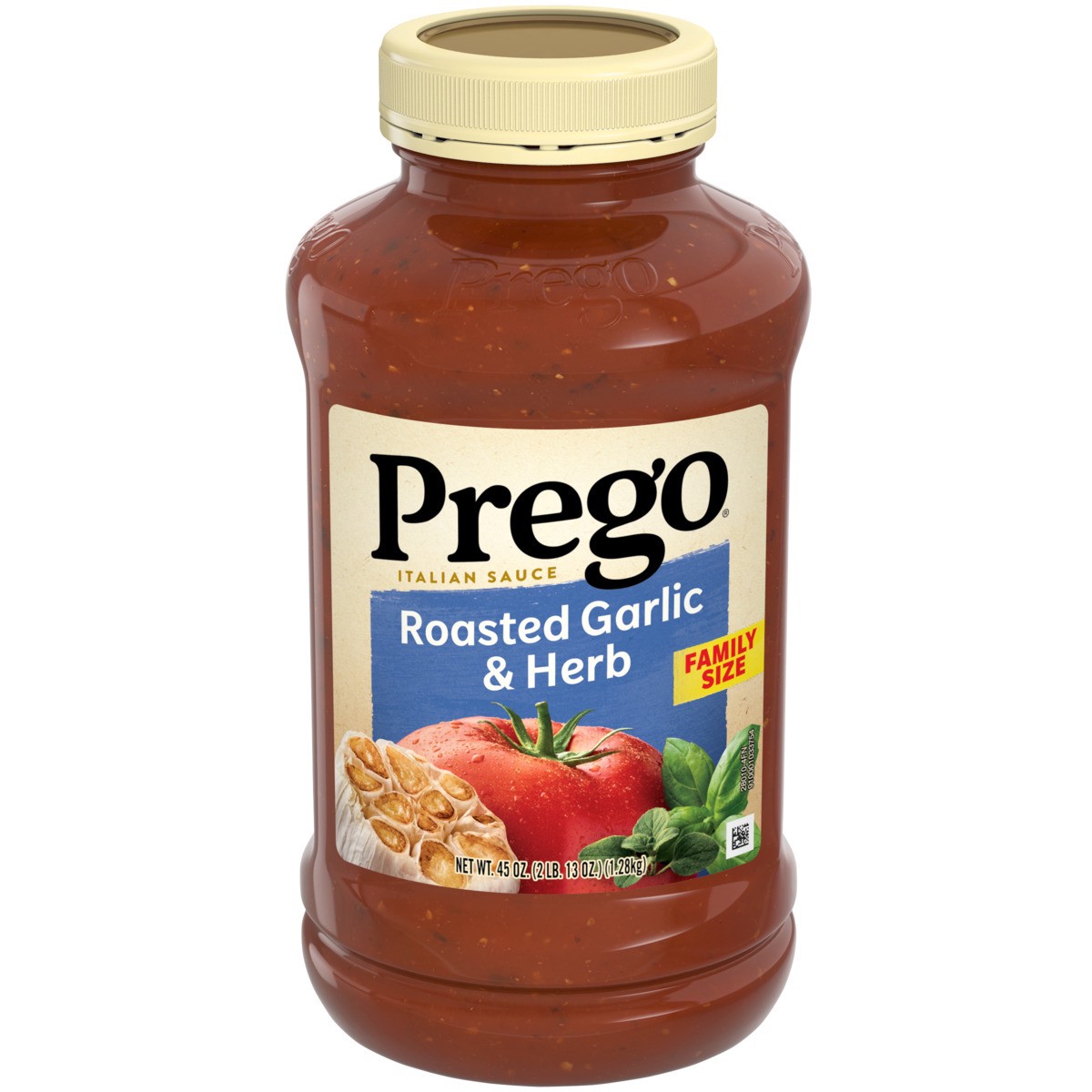 slide 1 of 8, Prego Roasted Garlic and Herb Pasta Sauce, 45 oz Jar, 45 oz