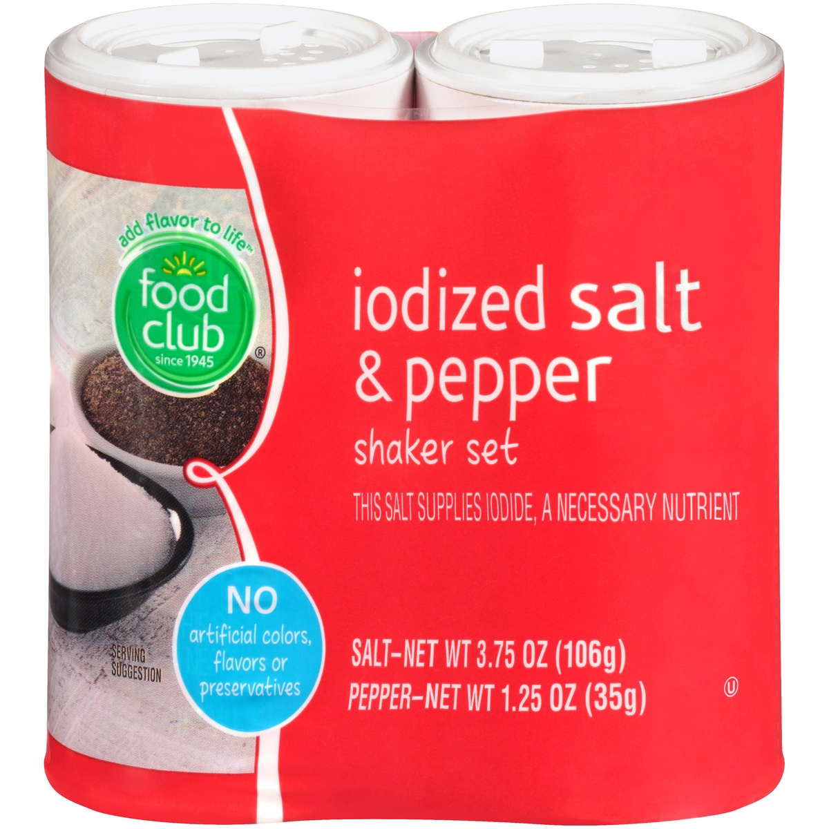 slide 1 of 1, Food Club Salt & Pepper, 2 ct; 2.5 oz