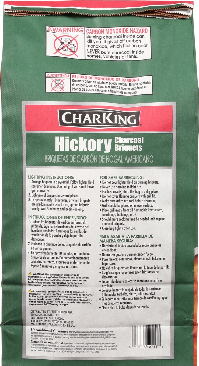 slide 9 of 9, CharKing Hickory Charcoal Briquets 15.4 lb, 15.4 lb