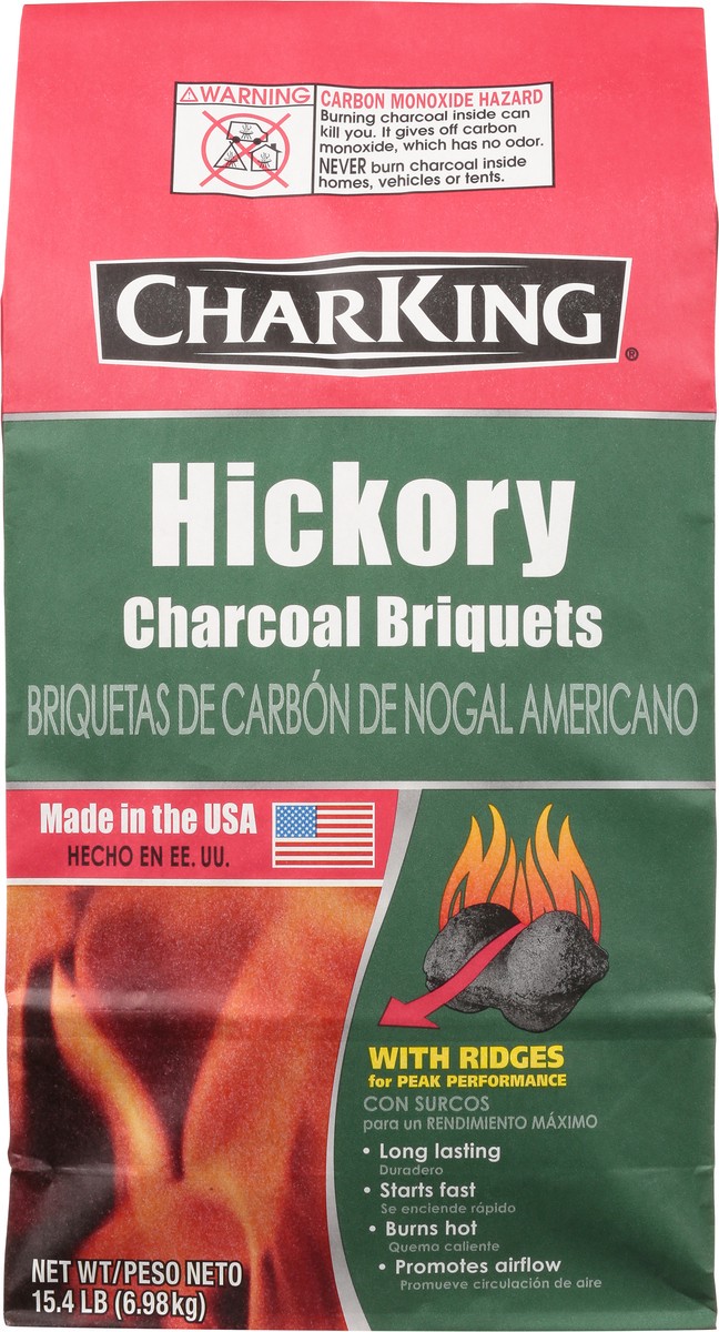 slide 1 of 9, CharKing Hickory Charcoal Briquets 15.4 lb, 15.4 lb