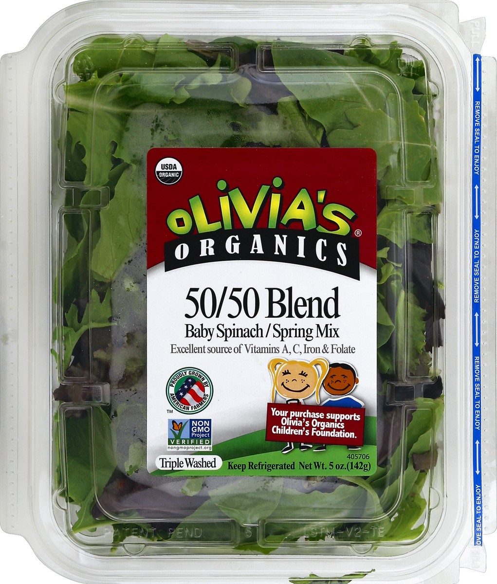 slide 1 of 4, Olivia's Baby Spinach/Spring Mix 5 oz, 5 oz