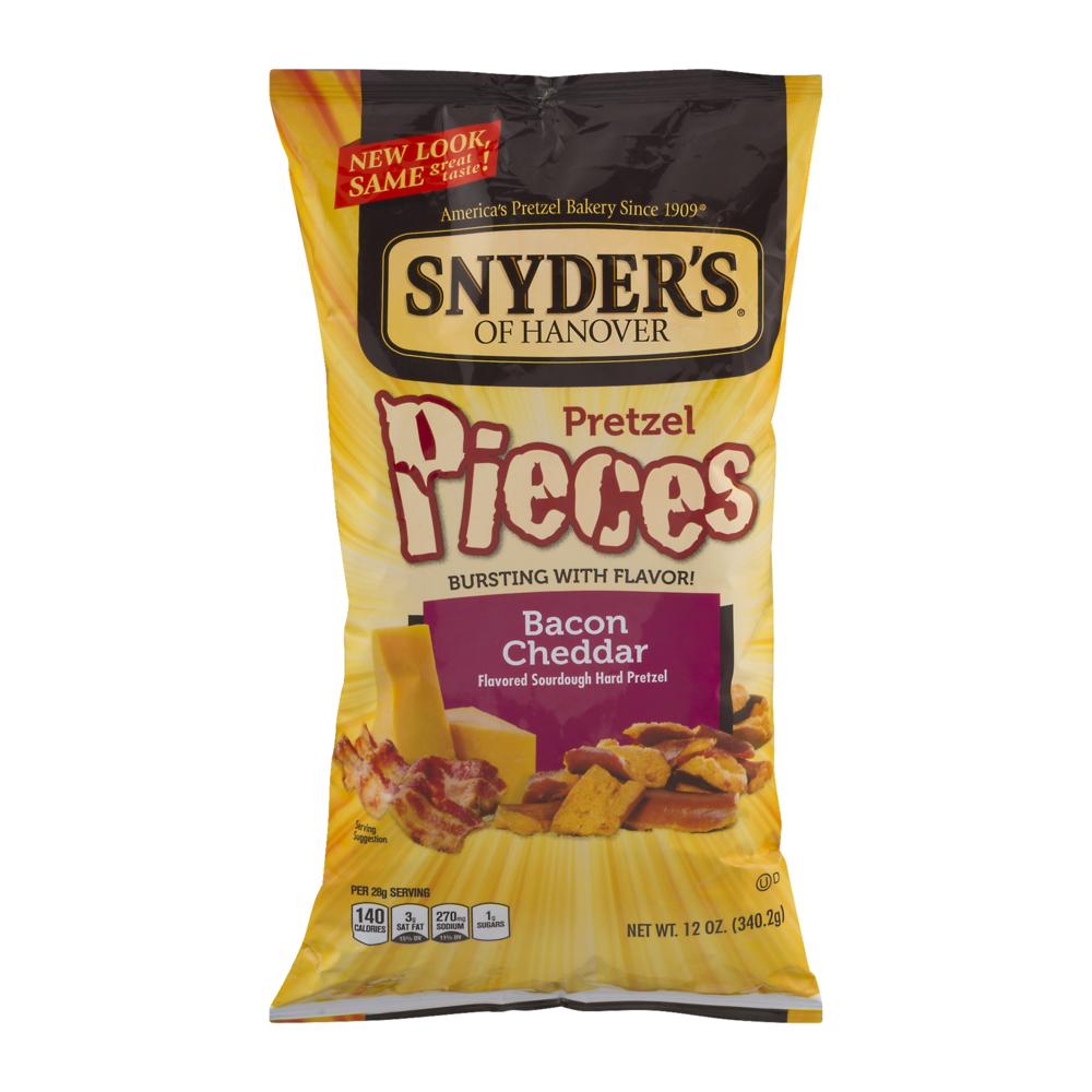 slide 1 of 5, Snyder's of Hanover Pretzels Pieces Bacon Cheddar, 12 oz