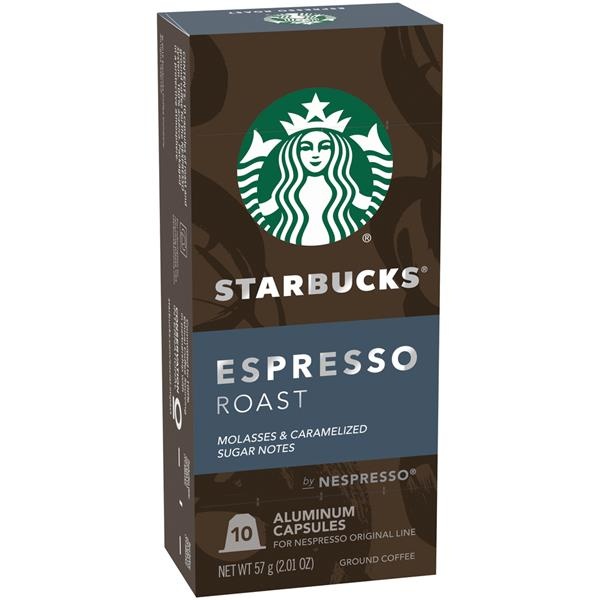 slide 1 of 1, Starbucks Espresso Roast Ground Coffee Aluminum Capsules - 2.01 oz, 2.01 oz