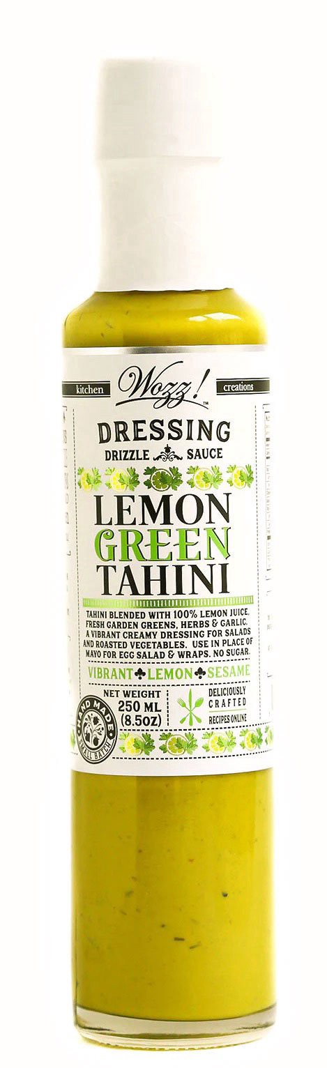 slide 1 of 1, Wozz! Lemon Green Tahini Dressing, 8.5 oz