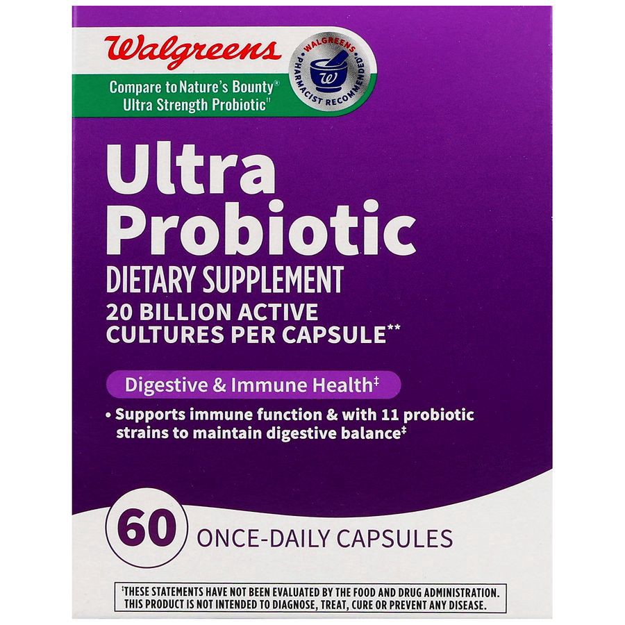 slide 1 of 5, Walgreens Ultra Probiotic Capsules, 60 ct