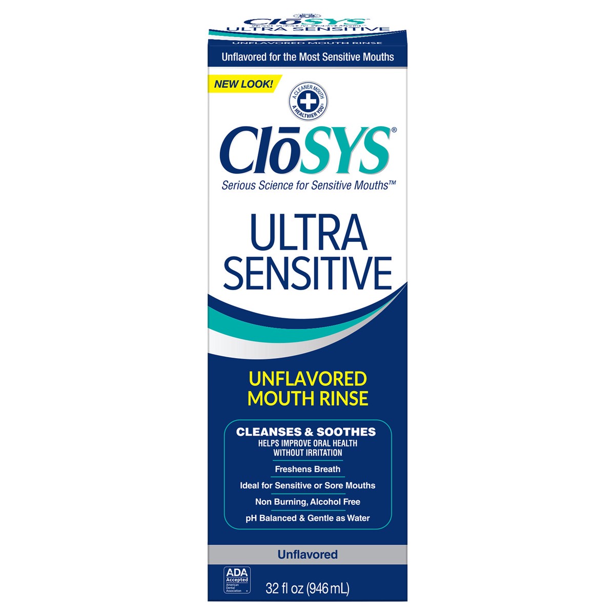 slide 1 of 9, CloSYS Ultra-Sensitive Rinse-32oz, 32 fl oz