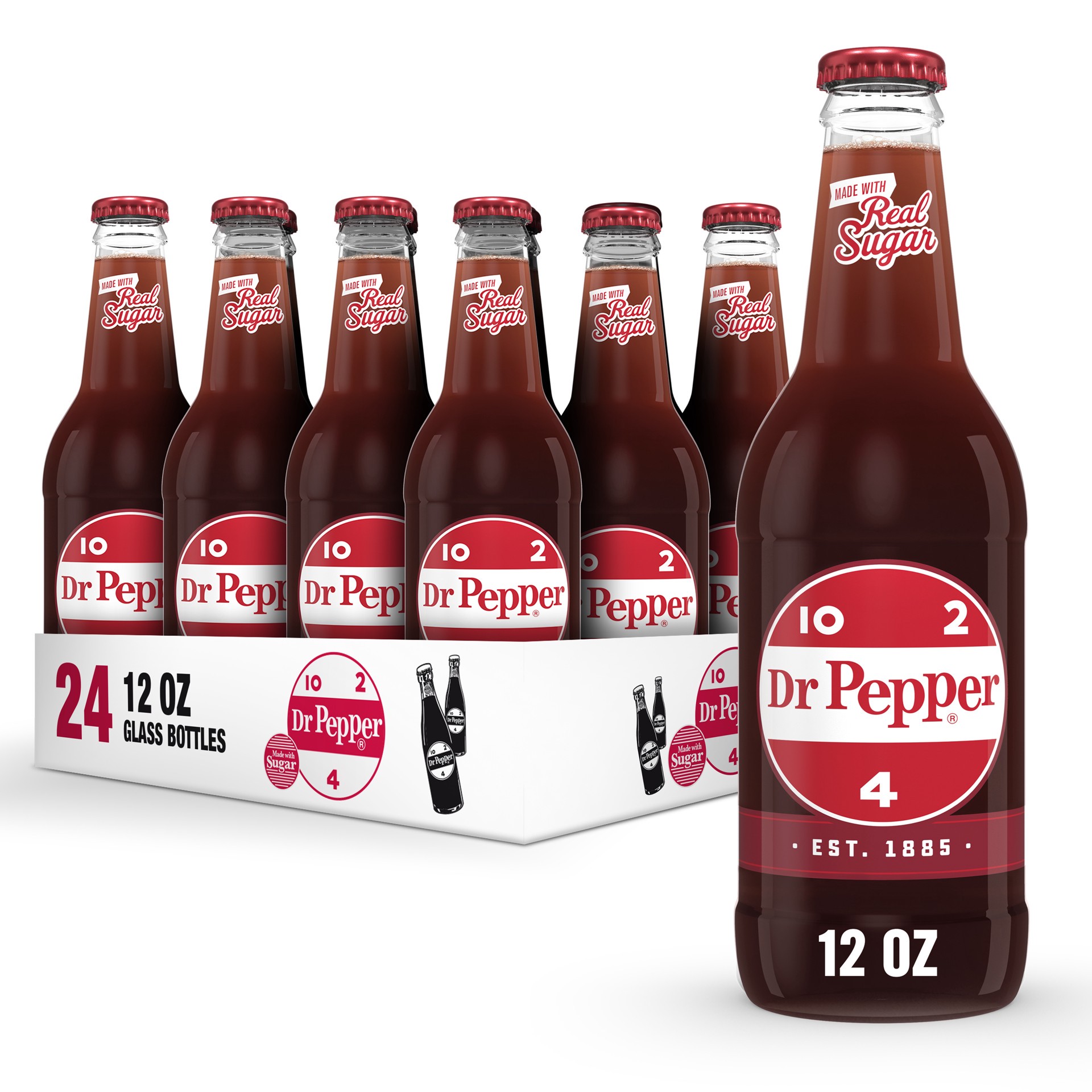 slide 1 of 5, Dr Pepper Made with Sugar Soda- 24 ct, 24 ct