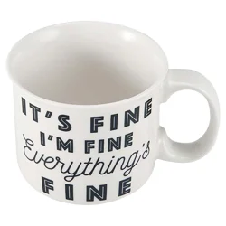 Pfaltzgraff Camper Mug, It's Fine I'm Fine, 18 oz