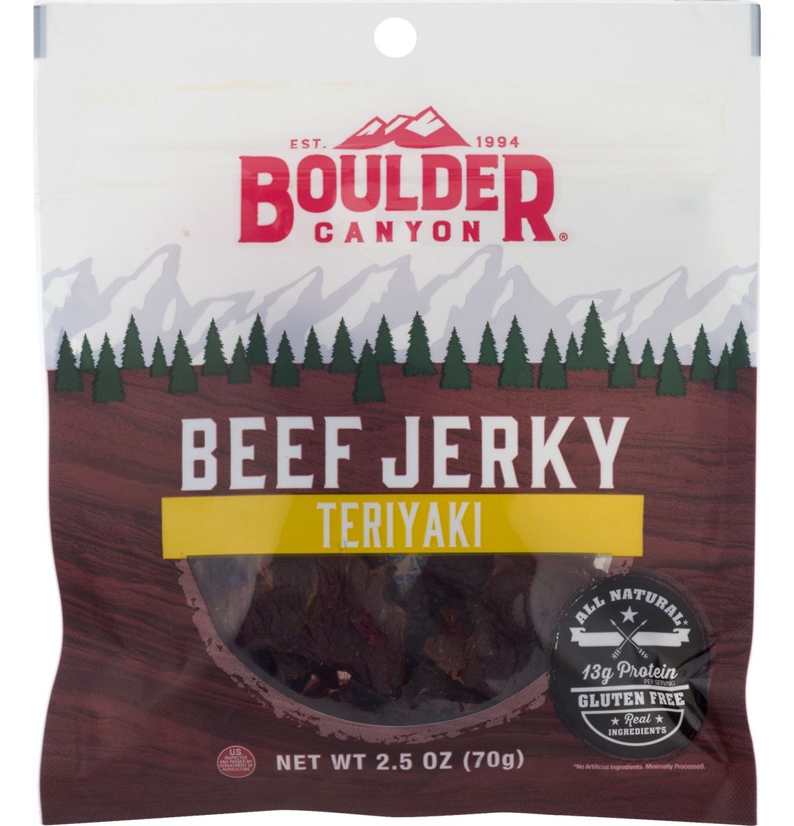 slide 1 of 1, Boulder Canyon Teriyaki Beef Jerky, 2.5 oz