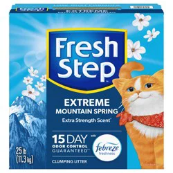 Fresh Step Extreme Mountain Spring Scented Litter with Febreze Clumping Cat Litter