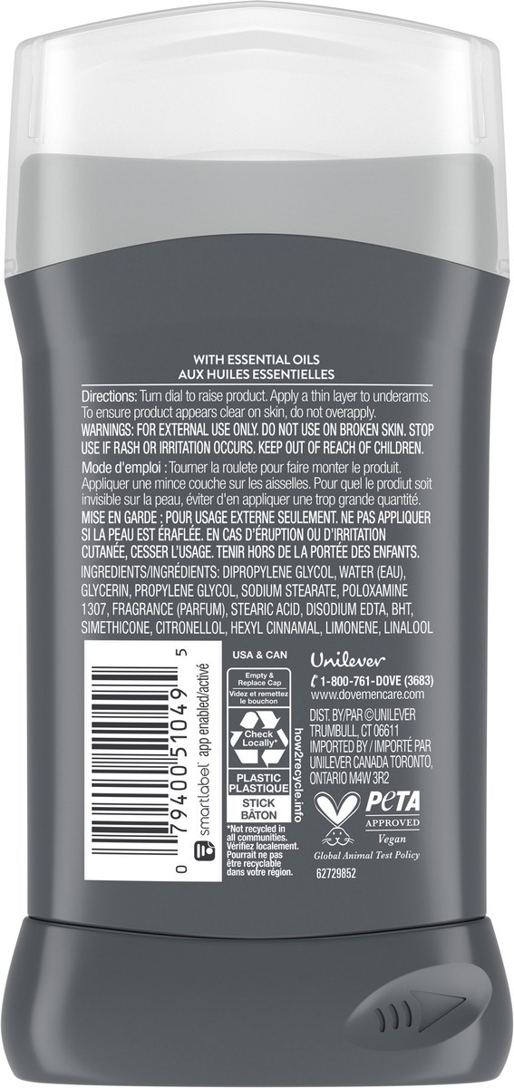 slide 8 of 11, Dove Men + Care Moon Oasis Deodorant 3.0 oz, 3 oz