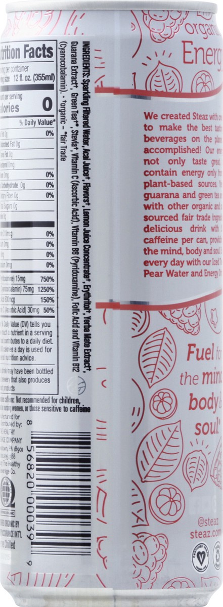 slide 3 of 8, Steaz Energy Tea - 12 oz, 12 oz