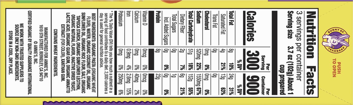 slide 8 of 13, Annie's Deluxe Vegan Mac and Cheddar Shells, Vegan Macaroni and Cheese, 10.8 oz, 10.8 oz