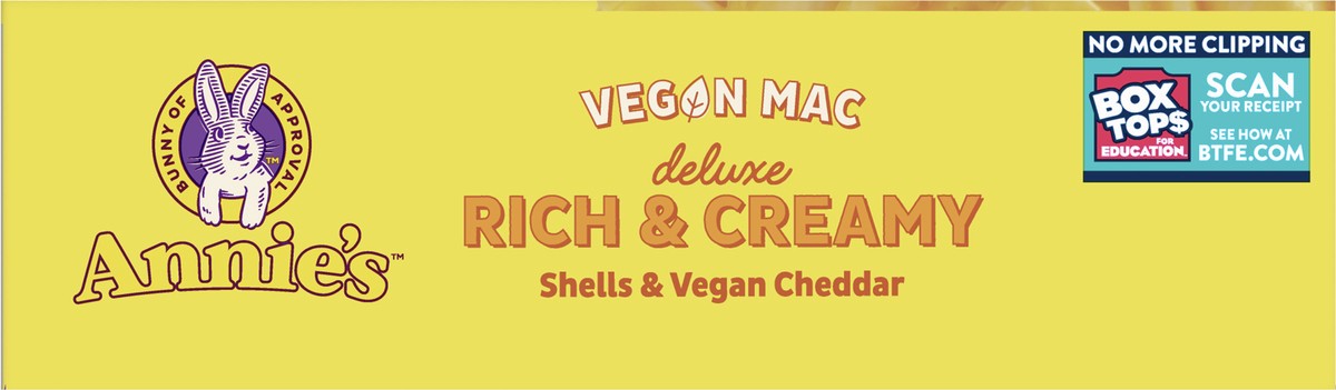 slide 4 of 13, Annie's Deluxe Vegan Mac and Cheddar Shells, Vegan Macaroni and Cheese, 10.8 oz, 10.8 oz