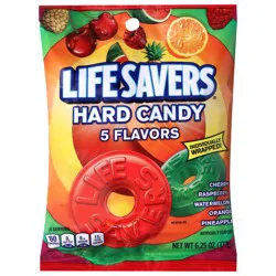 LIFE SAVERS 5 Flavors Hard Candy Individually Wrapped, 6.25 oz Bag
