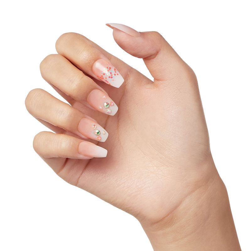 slide 6 of 8, KISS Voguish Fantasy Holiday Press-On Nails, White, Medium Length, Almond Shaped, 31 Ct., 1 ct