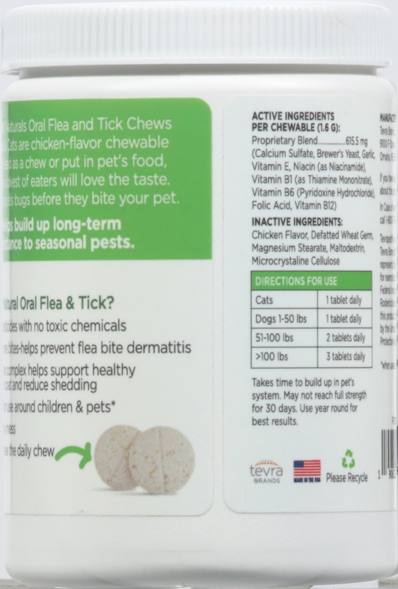 slide 2 of 12, TevraPet Naturals Tablets Chicken Flavor Oral Flea & Tick Chews for Dogs & Cats 120 ea, 120 ct