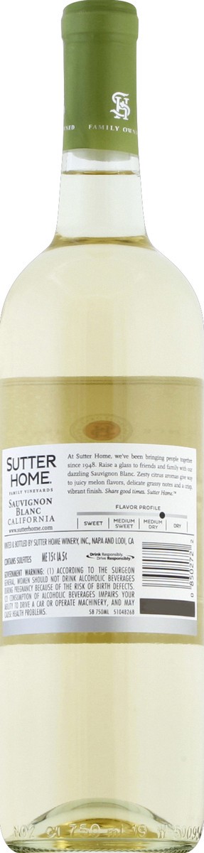 slide 4 of 6, Sutter Home Wine Sauvignon Blanc, 750 ml