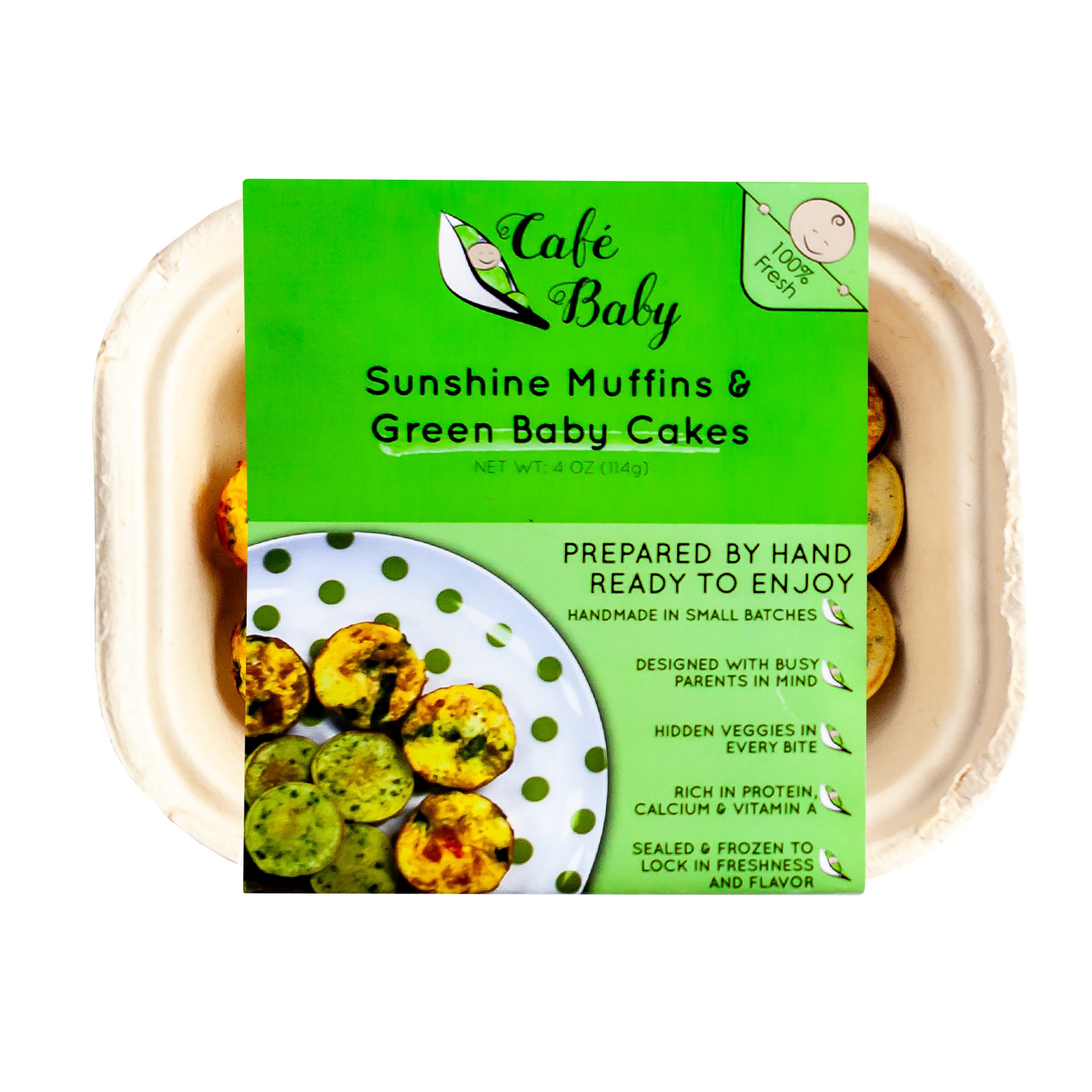 slide 1 of 1, Café Baby Sunshine Muffins & Green Baby Cakes Meal Box, 6 oz