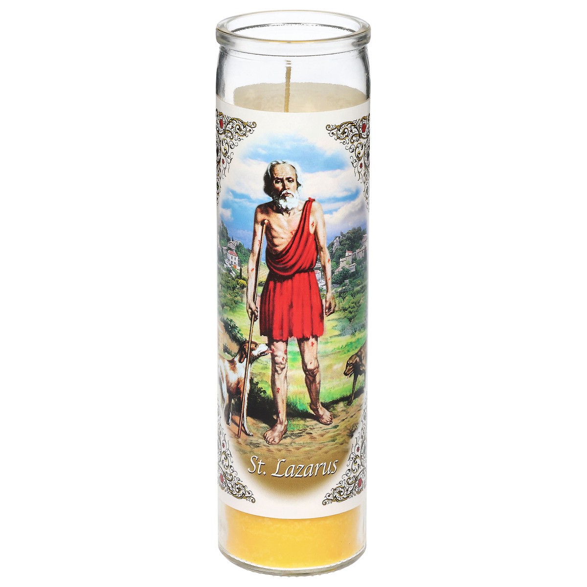 slide 1 of 3, Hanna's Candle Company St. Lazarus 8 Inch Candle 1 Each, 1 ct