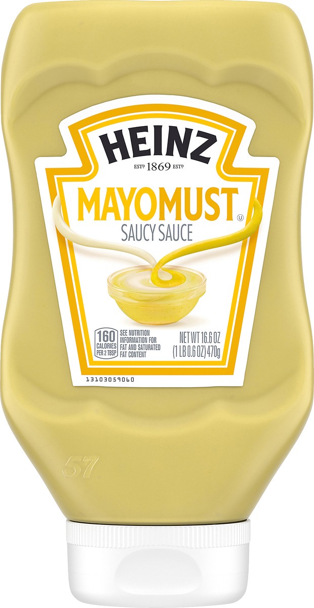 slide 9 of 10, Heinz Mayomust Mayonnaise & Mustard Sauce Bottle, 16.6 oz