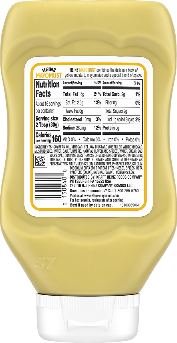 slide 10 of 10, Heinz Mayomust Mayonnaise & Mustard Sauce Bottle, 16.6 oz