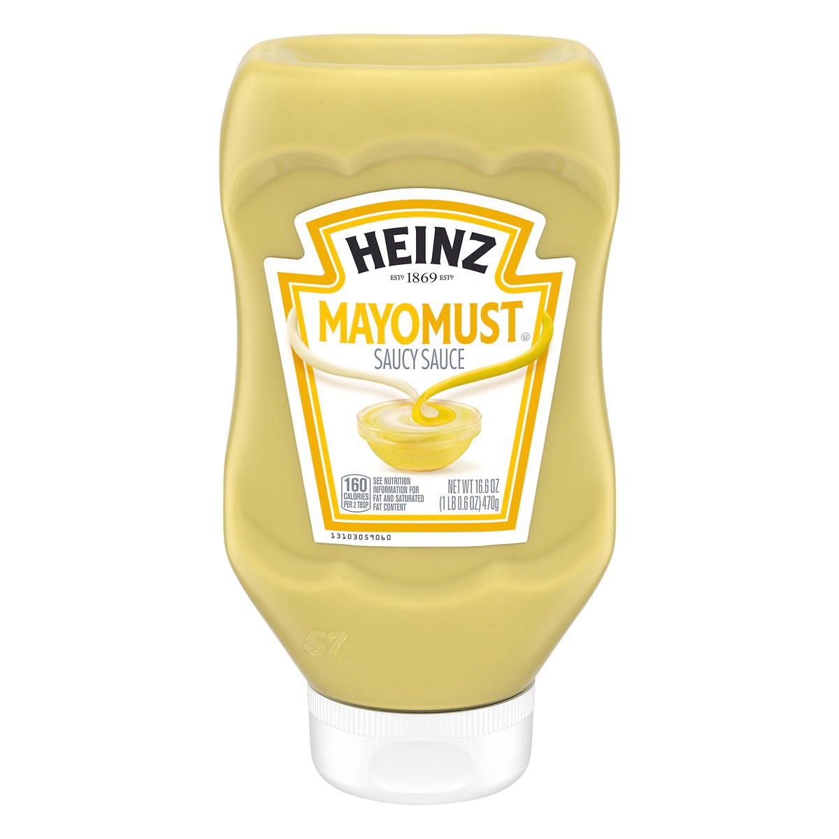 slide 1 of 10, Heinz Mayomust Mayonnaise & Mustard Sauce Bottle, 16.6 oz