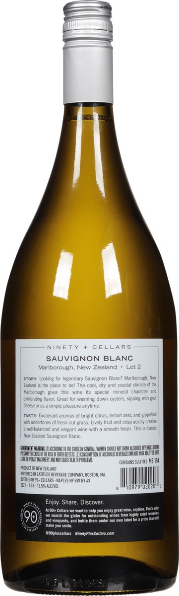 slide 9 of 10, 90+ Cellars New Zealand Sauv Blanc, 1.50 liter