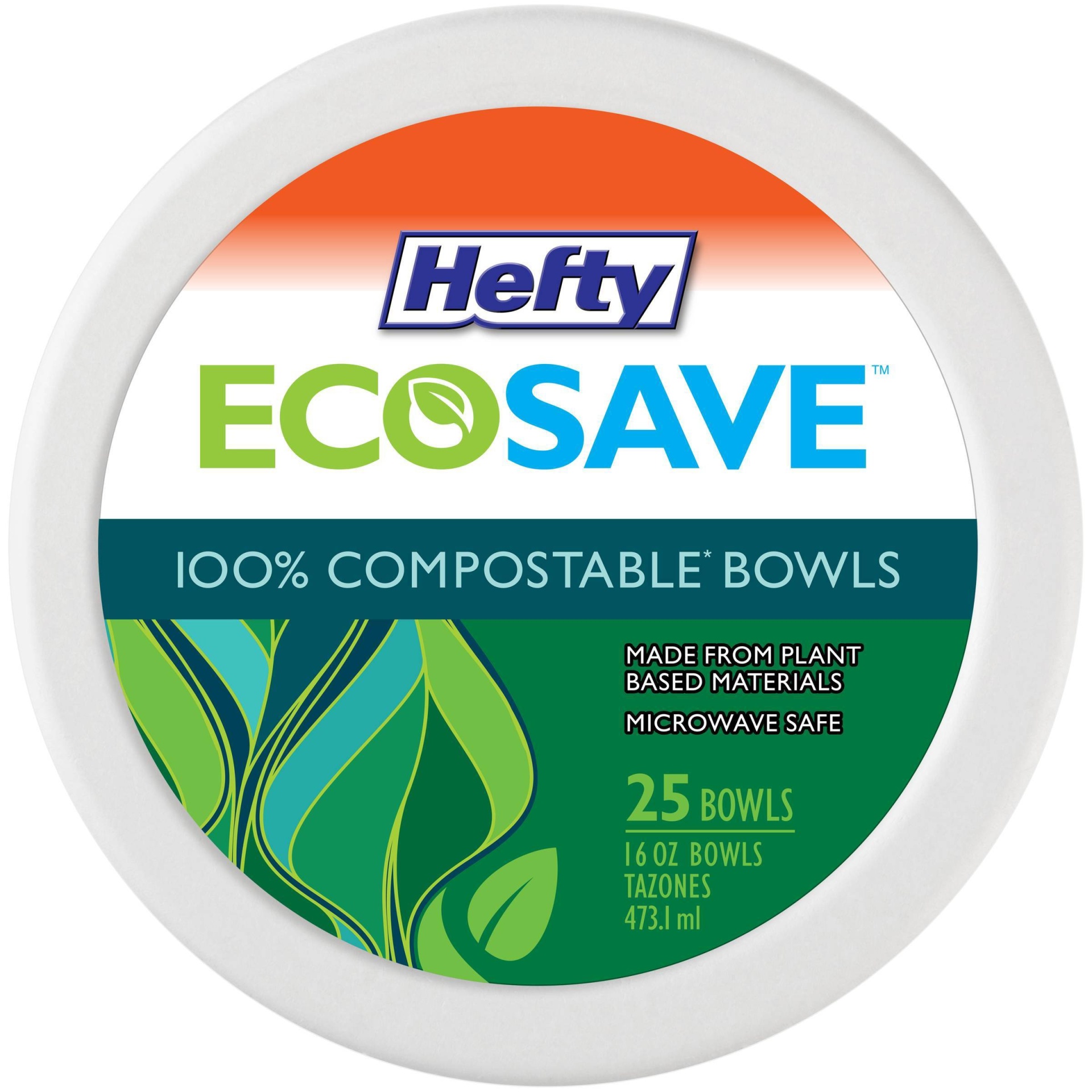 slide 1 of 4, Hefty EcoSave Compostable Bowls 25 ea, 