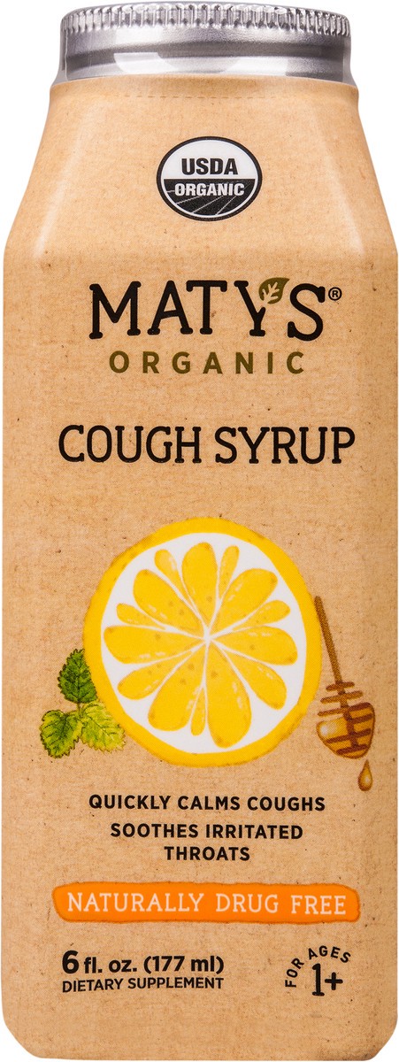 slide 1 of 9, Maty's Organic Cough Syrup 6 FO, 6 fl oz