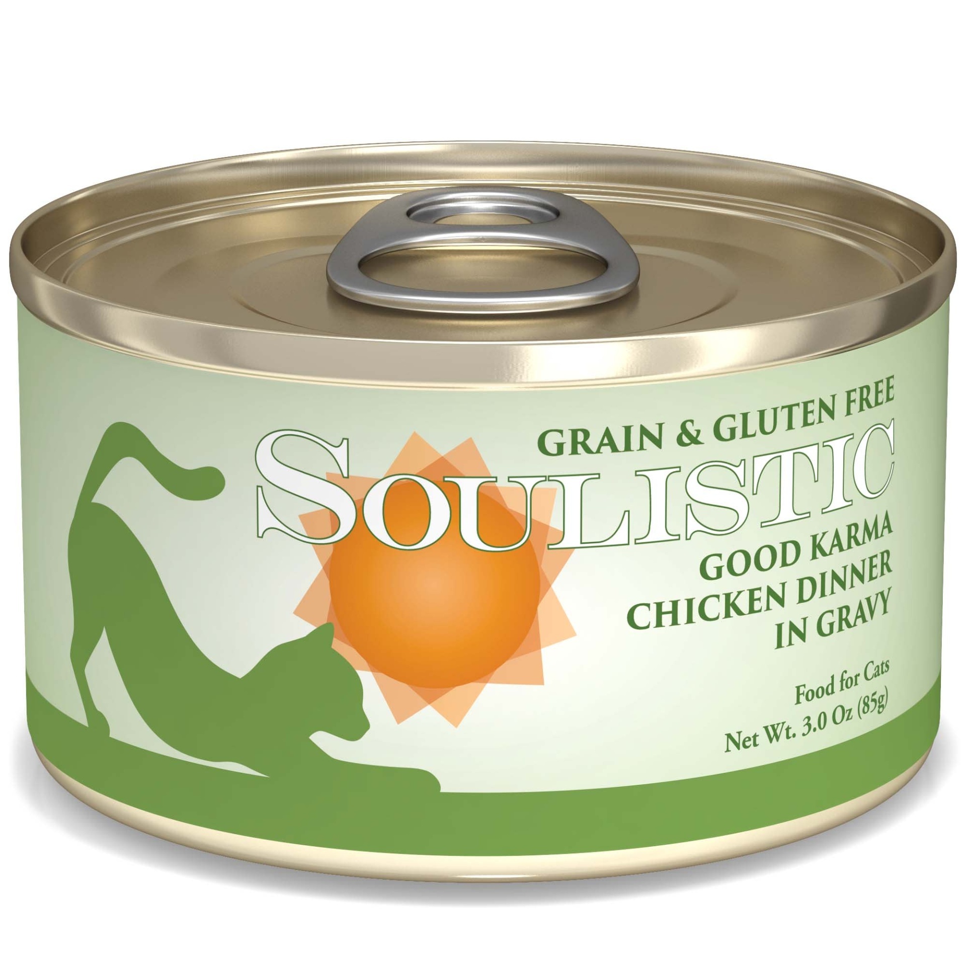 slide 1 of 1, Soulistic Good Karma Chicken Dinner Adult Canned Cat Food in Gravy, 3 oz