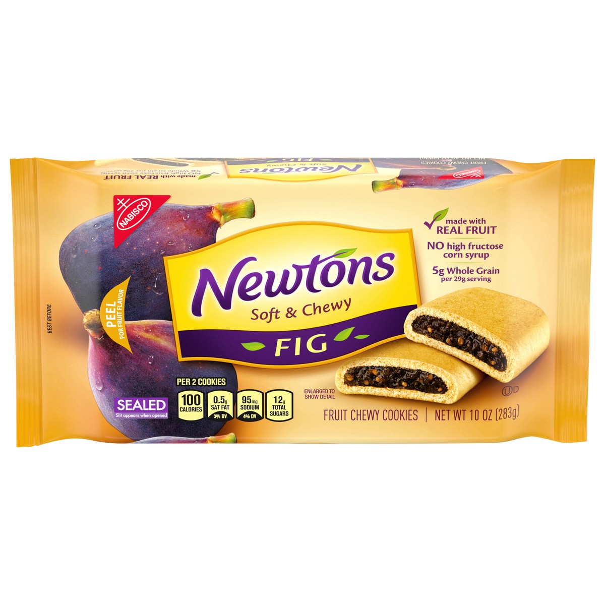 slide 1 of 5, Newtons Soft & Fruit Chewy Fig Cookies, (Fig Bars), 10 oz, 10 oz